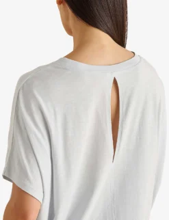 Notch-bag Relaxed-fit Cotton T-shirt 9 Notch-bag Relaxed-fit Cotton T-shirt -Whistles Closet Shop R04067994 SKYBLUE ALT04