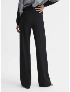 Reiss Joanne Wide-leg Mid-rise Stretch-woven Trousers -Whistles Closet Shop R04068071 BLACK ALT03