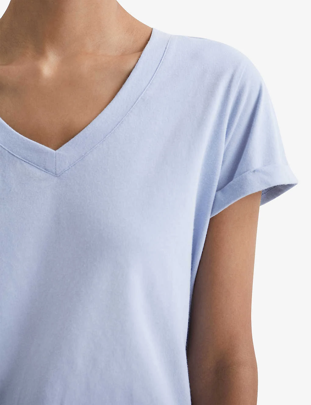 Reiss Luana V-neck Cotton-jersey T-shirt 5 Reiss Luana V-neck Cotton-jersey T-shirt - Image 5