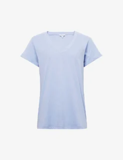 Reiss Luana V-neck Cotton-jersey T-shirt
