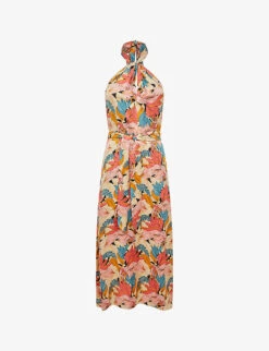Reiss Electra Floral-print Woven Maxi Dress