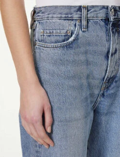 Toteme Faded-wash Straight-leg Mid-rise Jeans 11 Toteme Faded-wash Straight-leg Mid-rise Jeans -Whistles Closet Shop R04077103 WORNBLUE ALT04