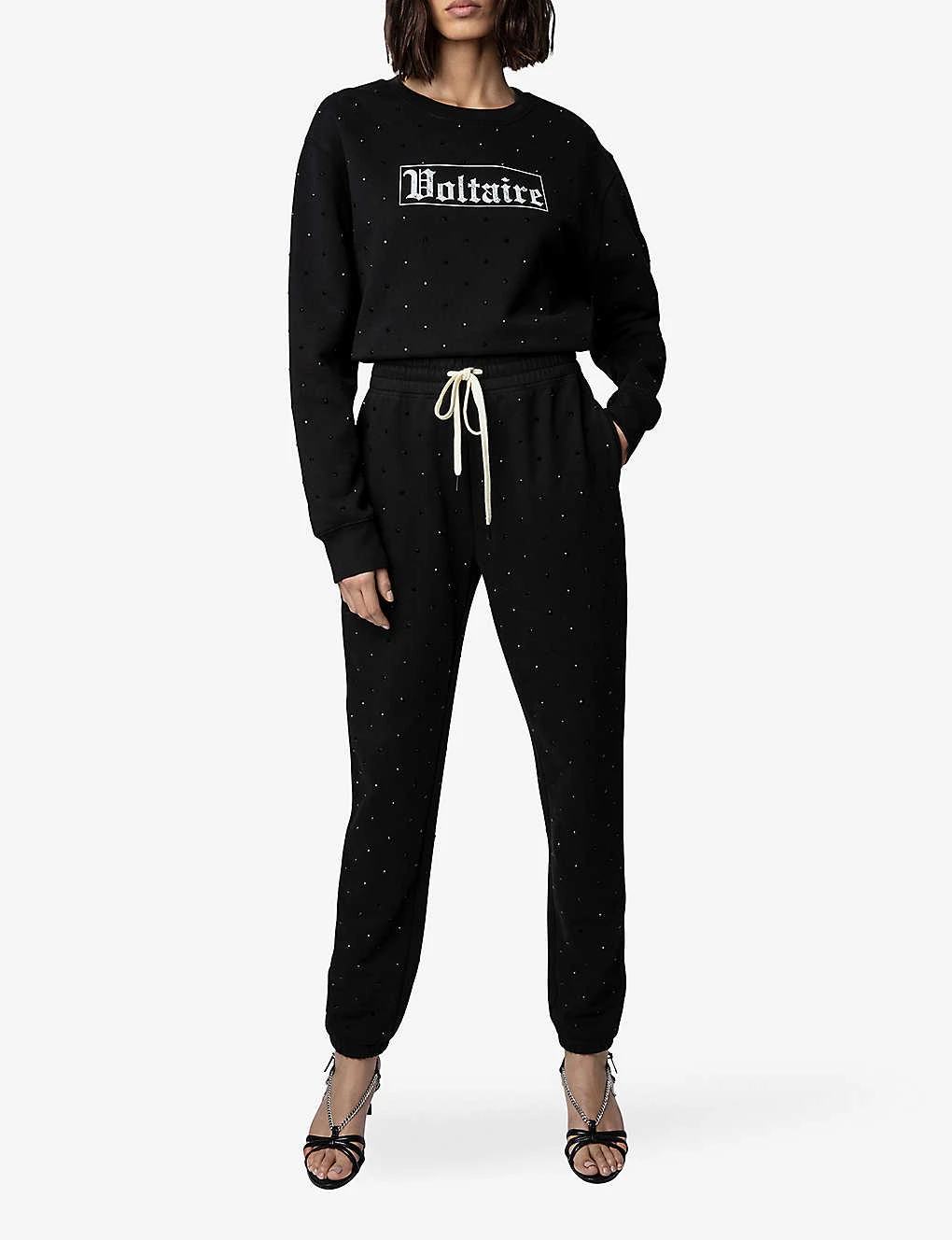 Zadig & Voltaire Nala Logo-print Rhinestone-embellished Cotton-jersey Sweatshirt 2 Zadig & Voltaire Nala Logo-print Rhinestone-embellished Cotton-jersey Sweatshirt - Image 2