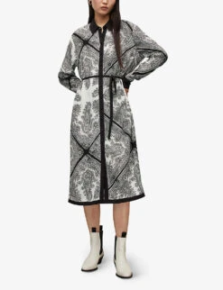 AllSaints Anya Rafaela Paisley-print Woven Midi Dress 7 AllSaints Anya Rafaela Paisley-print Woven Midi Dress -Whistles Closet Shop R04082720 OFFWHITE ALT02