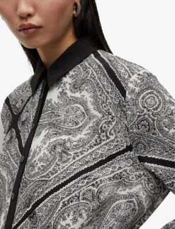 AllSaints Anya Rafaela Paisley-print Woven Midi Dress 9 AllSaints Anya Rafaela Paisley-print Woven Midi Dress -Whistles Closet Shop R04082720 OFFWHITE ALT04
