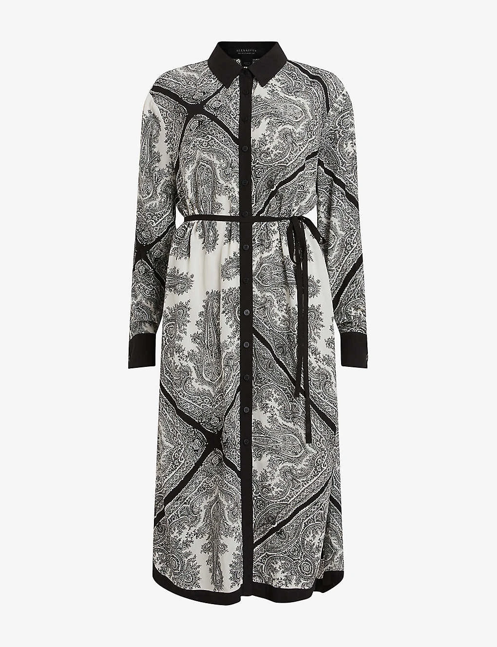 AllSaints Anya Rafaela Paisley-print Woven Midi Dress 1 AllSaints Anya Rafaela Paisley-print Woven Midi Dress