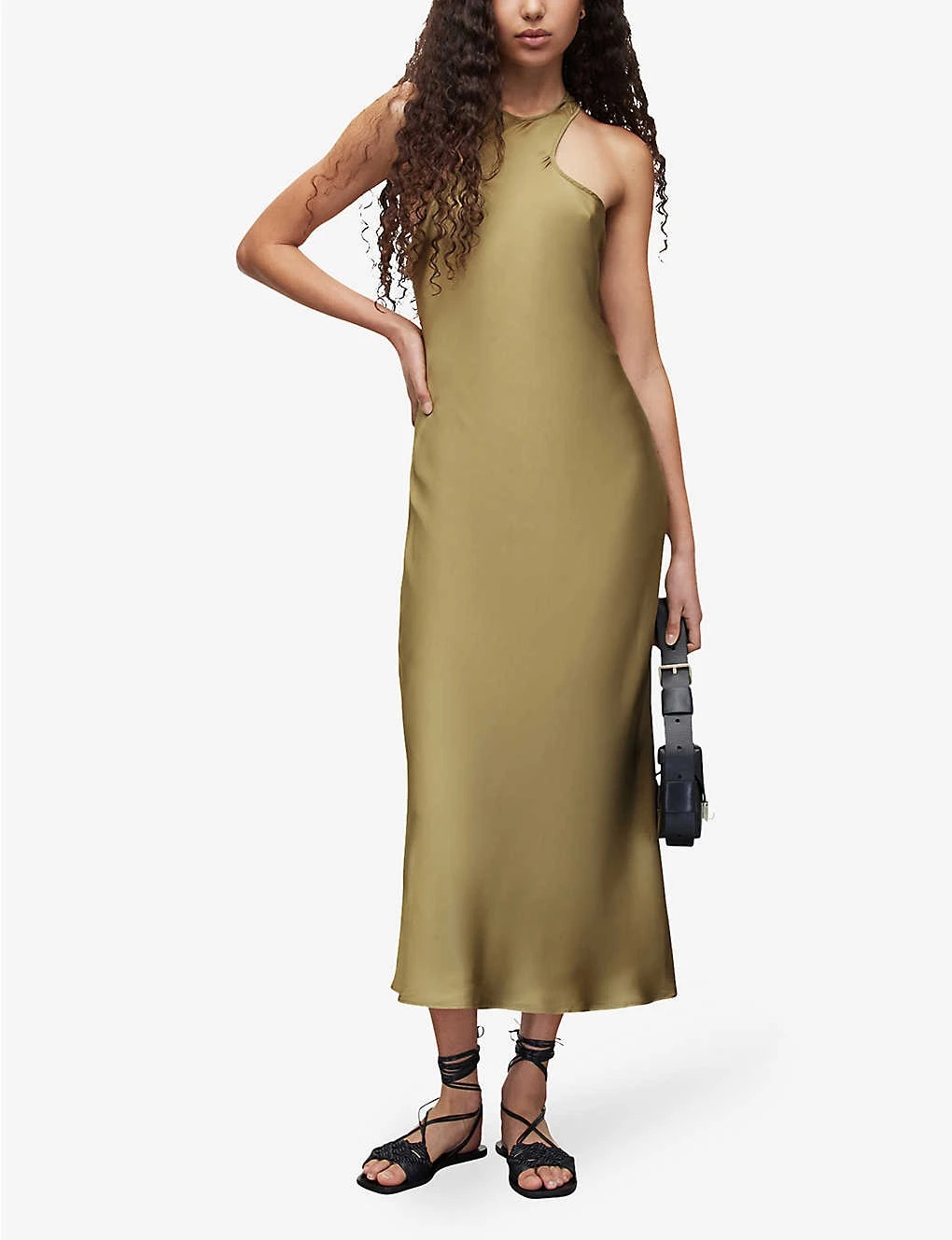 AllSaints Betina Racerback Satin Maxi Dress 2 AllSaints Betina Racerback Satin Maxi Dress - Image 2