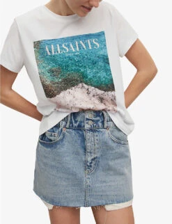 AllSaints Roni Grace Graphic-print Cotton T-shirt 7 AllSaints Roni Grace Graphic-print Cotton T-shirt -Whistles Closet Shop R04085126 OPTICWHITE ALT02
