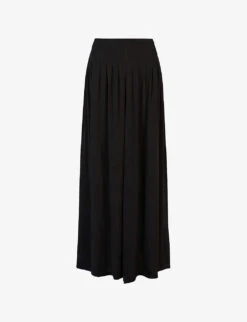 AllSaints Hezzy Wide-leg High-rise Pleated Woven Trousers