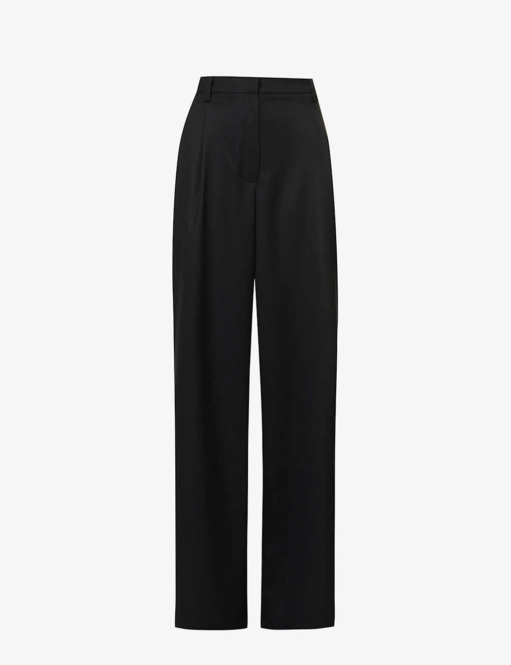Relaxed-fit Structured-waist Wide-leg Mid-rise Wool Trousers 1 Relaxed-fit Structured-waist Wide-leg Mid-rise Wool Trousers
