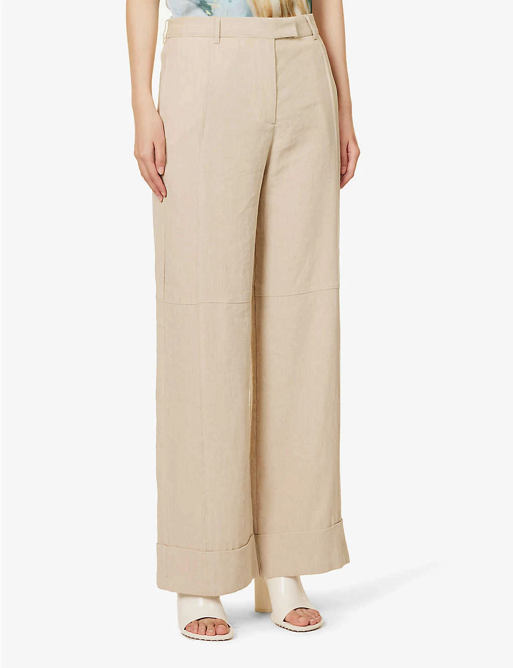 Acne Studios Casual Wide-leg Mid-rise Linen-cotton Blend Trousers 3 Acne Studios Casual Wide-leg Mid-rise Linen-cotton Blend Trousers - Image 3