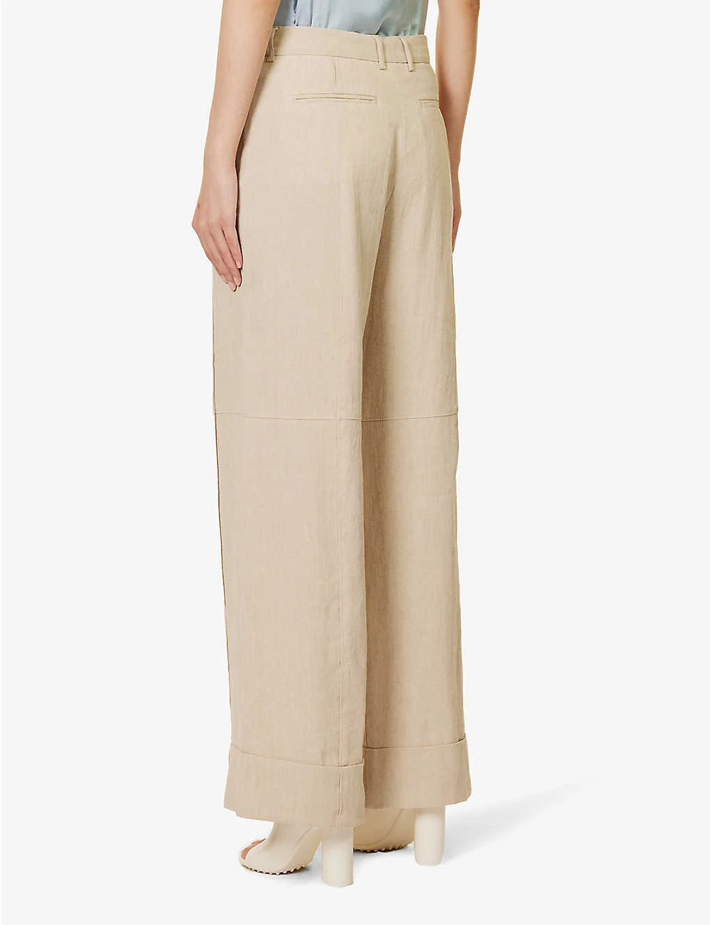 Acne Studios Casual Wide-leg Mid-rise Linen-cotton Blend Trousers 4 Acne Studios Casual Wide-leg Mid-rise Linen-cotton Blend Trousers - Image 4