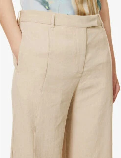 Acne Studios Casual Wide-leg Mid-rise Linen-cotton Blend Trousers 9 Acne Studios Casual Wide-leg Mid-rise Linen-cotton Blend Trousers -Whistles Closet Shop R04089988 LIGHTSAND ALT04
