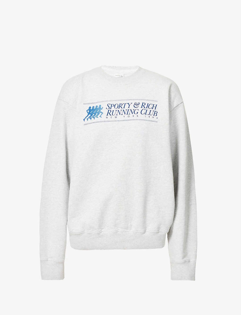 Running Club Brand-print Cotton-blend Sweatshirt 1 Running Club Brand-print Cotton-blend Sweatshirt