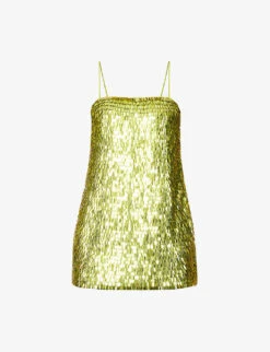 Nara Sequin-embellished Woven Mini Dress