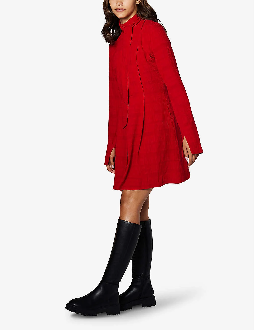 Gilbert Pussybow Chiffon Mini Dress 2 Gilbert Pussybow Chiffon Mini Dress - Image 2