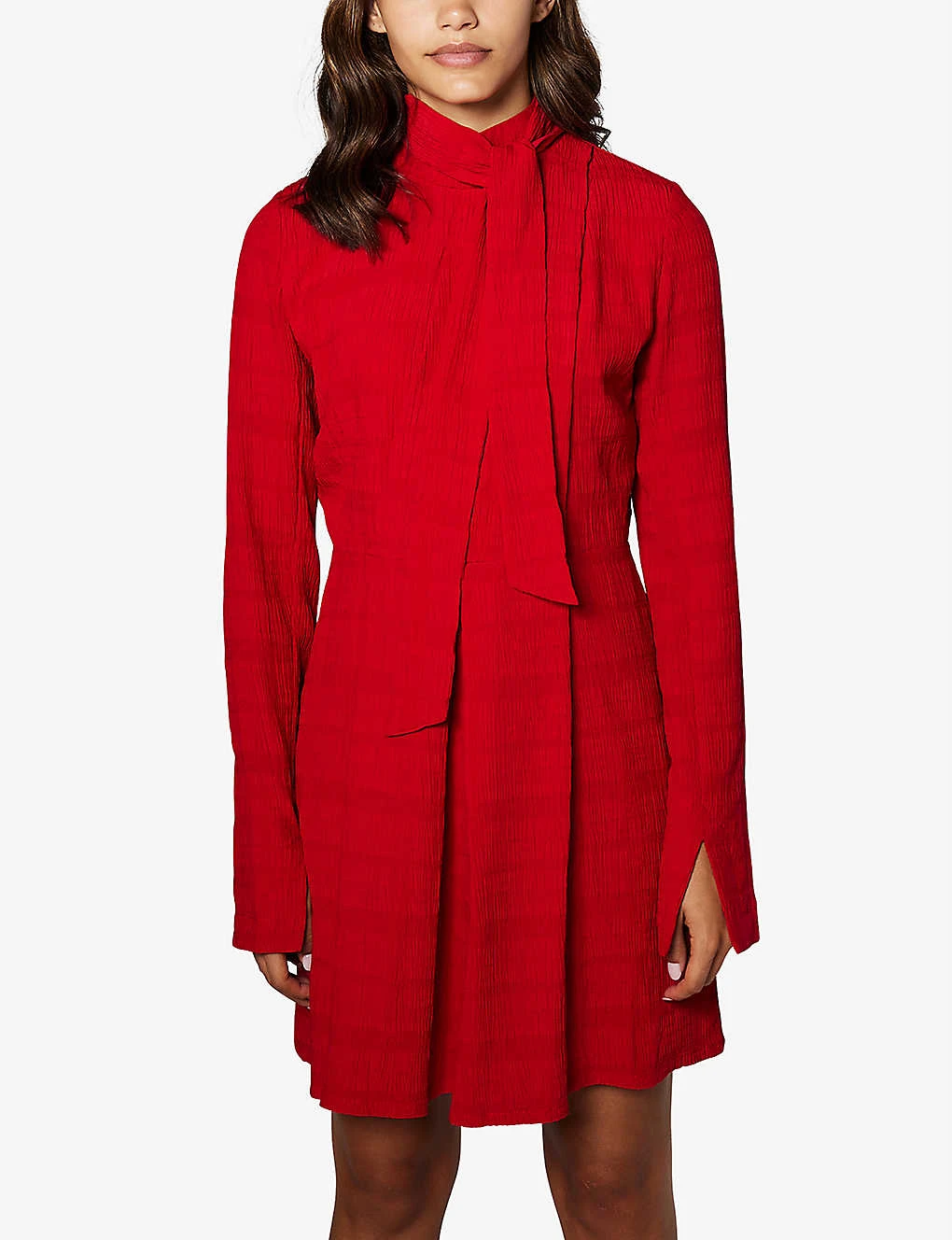 Gilbert Pussybow Chiffon Mini Dress 3 Gilbert Pussybow Chiffon Mini Dress - Image 3