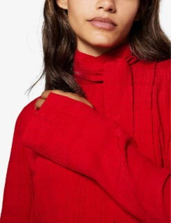 Gilbert Pussybow Chiffon Mini Dress 9 Gilbert Pussybow Chiffon Mini Dress -Whistles Closet Shop R04093235 SCARLETT ALT04