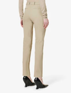 Joseph New Eliston Straight-leg High-rise Stretch-gabardine Trousers 8 Joseph New Eliston Straight-leg High-rise Stretch-gabardine Trousers -Whistles Closet Shop R04095205 PEWTER ALT03