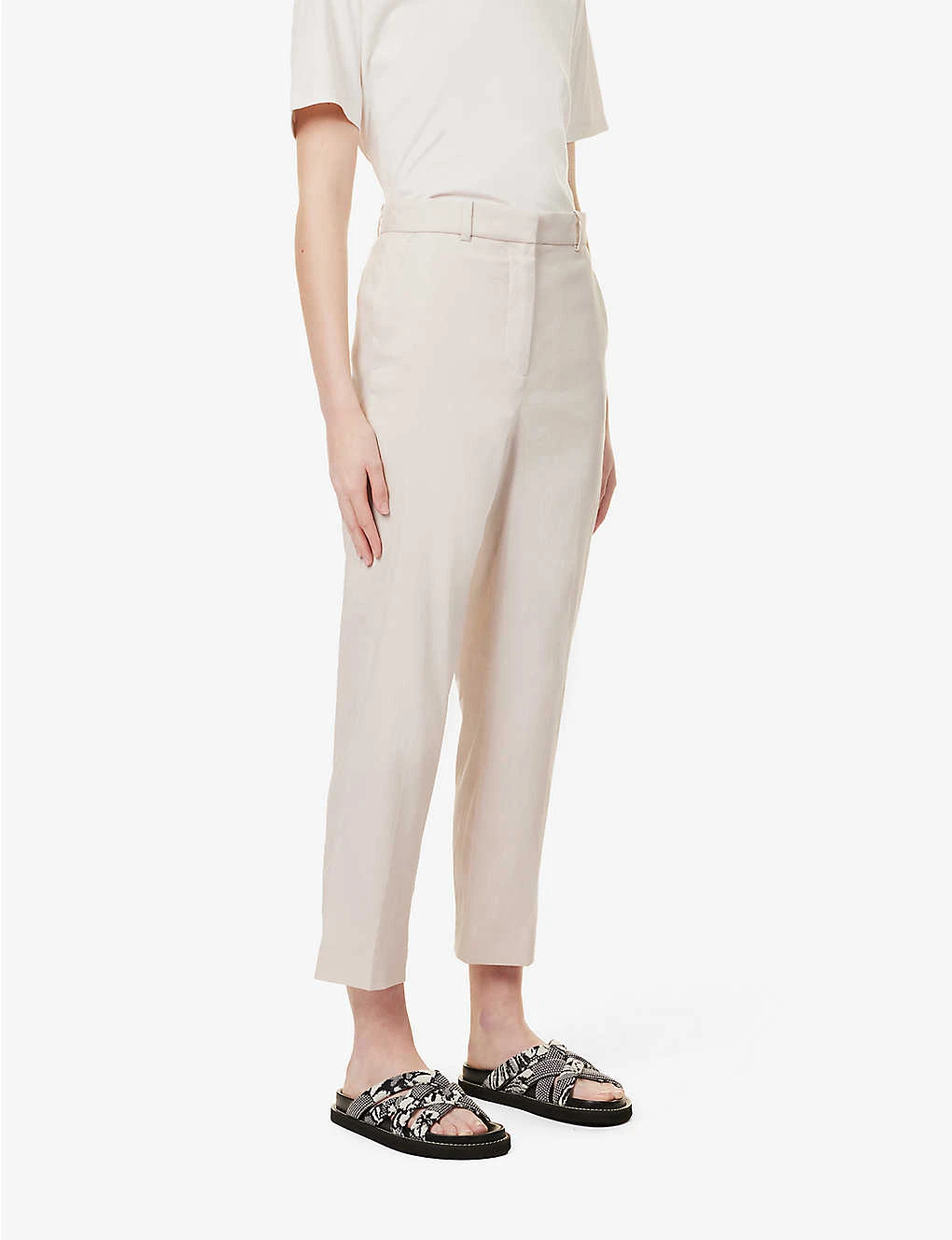 Joseph Trina Straight-leg Mid-rise Linen-blend Trousers 3 Joseph Trina Straight-leg Mid-rise Linen-blend Trousers - Image 3