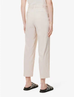 Joseph Trina Straight-leg Mid-rise Linen-blend Trousers 8 Joseph Trina Straight-leg Mid-rise Linen-blend Trousers -Whistles Closet Shop R04095263 BLUSH ALT03
