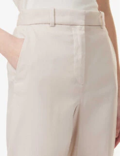 Joseph Trina Straight-leg Mid-rise Linen-blend Trousers 9 Joseph Trina Straight-leg Mid-rise Linen-blend Trousers -Whistles Closet Shop R04095263 BLUSH ALT04
