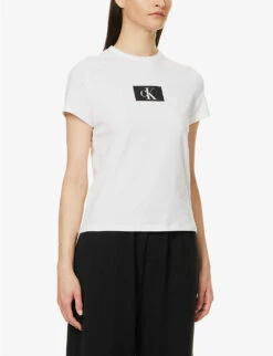 Calvin Klein 1996 Lounge Logo-print Recycled Cotton-blend Top 7 Calvin Klein 1996 Lounge Logo-print Recycled Cotton-blend Top -Whistles Closet Shop R04096770 WHITE ALT02