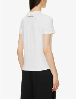Calvin Klein 1996 Lounge Logo-print Recycled Cotton-blend Top 8 Calvin Klein 1996 Lounge Logo-print Recycled Cotton-blend Top -Whistles Closet Shop R04096770 WHITE ALT03