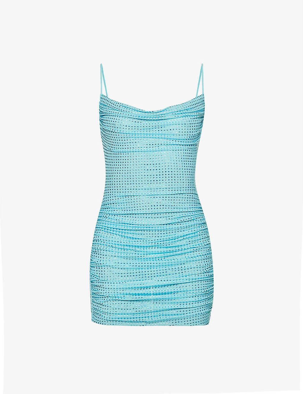 SELF PORTRAIT Hot Fix Rhinestone-embellished Stretch-woven Mini Dress 1 SELF PORTRAIT Hot Fix Rhinestone-embellished Stretch-woven Mini Dress