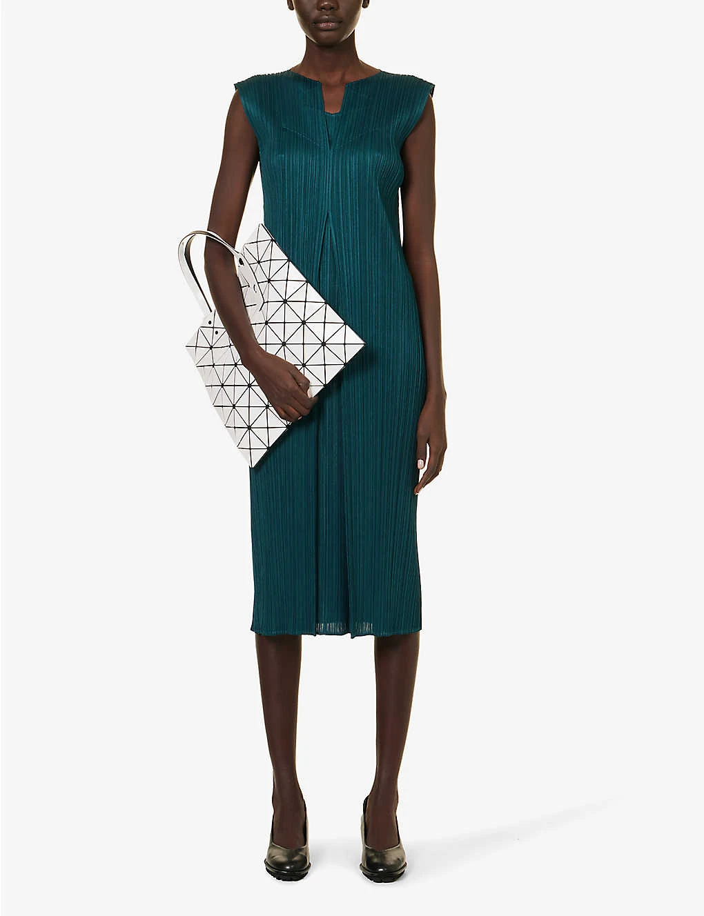 April Pleated Knitted Midi Dress 2 April Pleated Knitted Midi Dress - Image 2