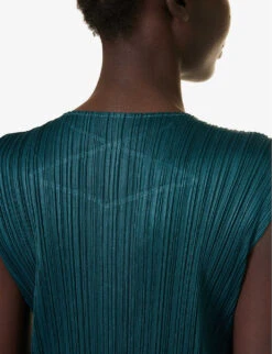 April Pleated Knitted Midi Dress 11 April Pleated Knitted Midi Dress -Whistles Closet Shop R04100459 68VIRIDIAN ALT05