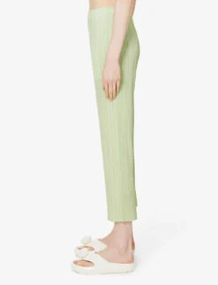 May Pleated Knitted Trousers 7 May Pleated Knitted Trousers -Whistles Closet Shop R04100466 61PASTELGREEN ALT02