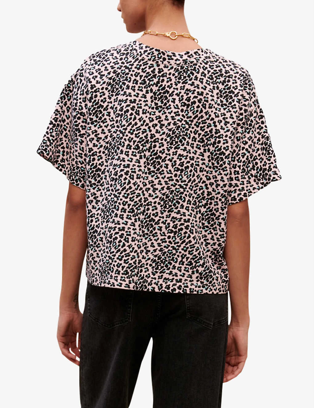 Maje Leopard-print Cotton Jersey T-shirt 4 Maje Leopard-print Cotton Jersey T-shirt - Image 4