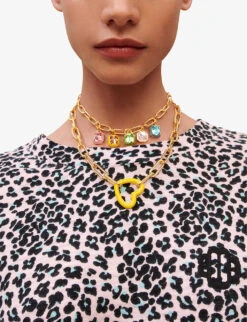 Maje Leopard-print Cotton Jersey T-shirt 9 Maje Leopard-print Cotton Jersey T-shirt -Whistles Closet Shop R04101713 ROSES ALT04