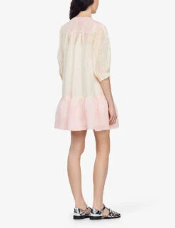 Sandro Yarely Tie-dye Linen-blend Mini Dress 8 Sandro Yarely Tie-dye Linen-blend Mini Dress -Whistles Closet Shop R04102400 NATURELS ALT03