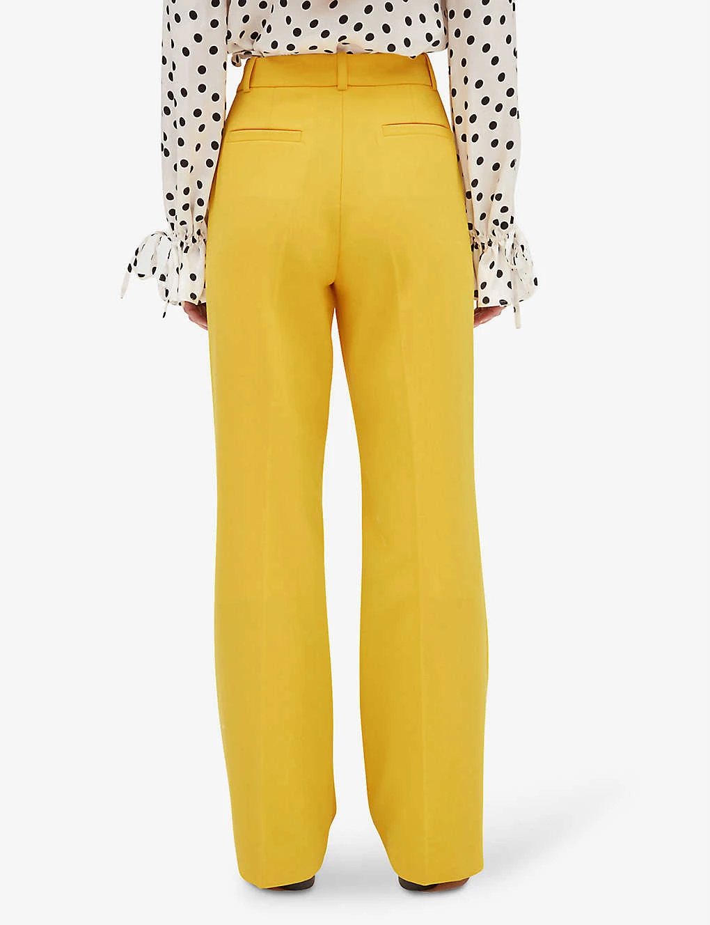 CLAUDIE PIERLOT Player Flared-leg Mid-rise Wool-blend Trousers 4 CLAUDIE PIERLOT Player Flared-leg Mid-rise Wool-blend Trousers - Image 4