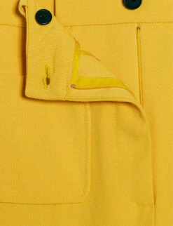 CLAUDIE PIERLOT Player Flared-leg Mid-rise Wool-blend Trousers 11 CLAUDIE PIERLOT Player Flared-leg Mid-rise Wool-blend Trousers -Whistles Closet Shop R04103265 JAUNESORANGES ALT05