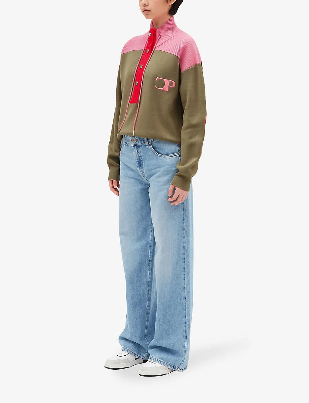 CLAUDIE PIERLOT Minimum Contrast-coloured Knitted Sweatshirt 2 CLAUDIE PIERLOT Minimum Contrast-coloured Knitted Sweatshirt - Image 2