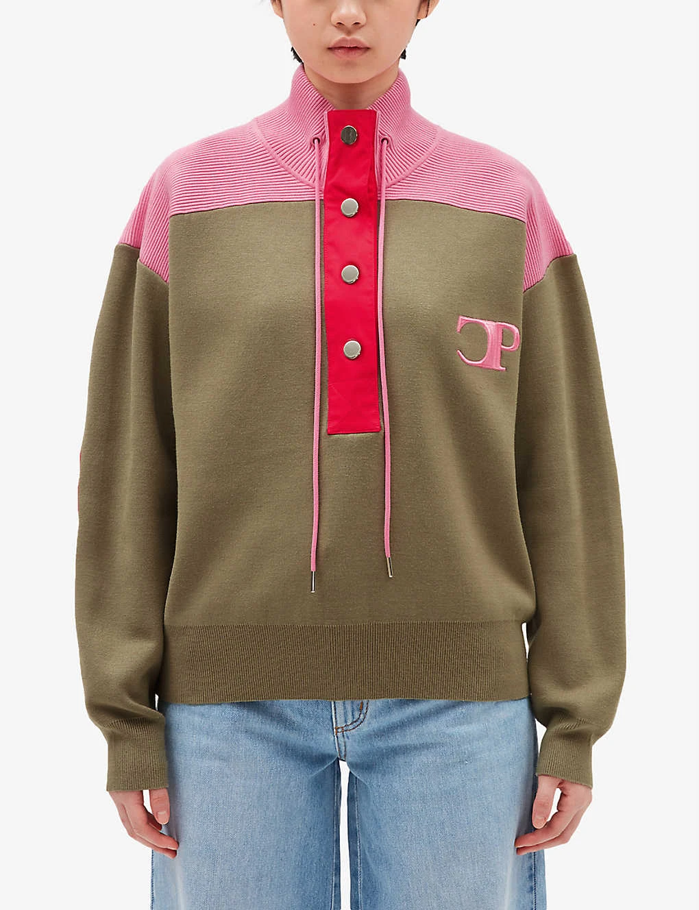 CLAUDIE PIERLOT Minimum Contrast-coloured Knitted Sweatshirt 3 CLAUDIE PIERLOT Minimum Contrast-coloured Knitted Sweatshirt - Image 3