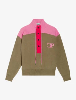 CLAUDIE PIERLOT Minimum Contrast-coloured Knitted Sweatshirt