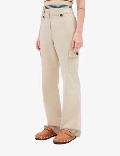 CLAUDIE PIERLOT Peter Side-pocket Stretch-cotton Cargo Trousers -Whistles Closet Shop R04103391 ROSES ALT02