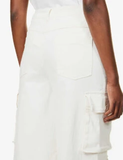 Hailey Patch-pocket Straight-leg High-rise Stretch-cotton Jeans 12 Hailey Patch-pocket Straight-leg High-rise Stretch-cotton Jeans -Whistles Closet Shop R04104676 WHITE ALT05