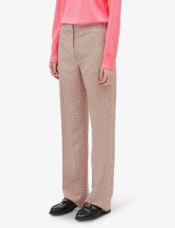 CLAUDIE PIERLOT Palace Geometric Floral-print Woven Trousers -Whistles Closet Shop R04105509 DIVERS ALT02