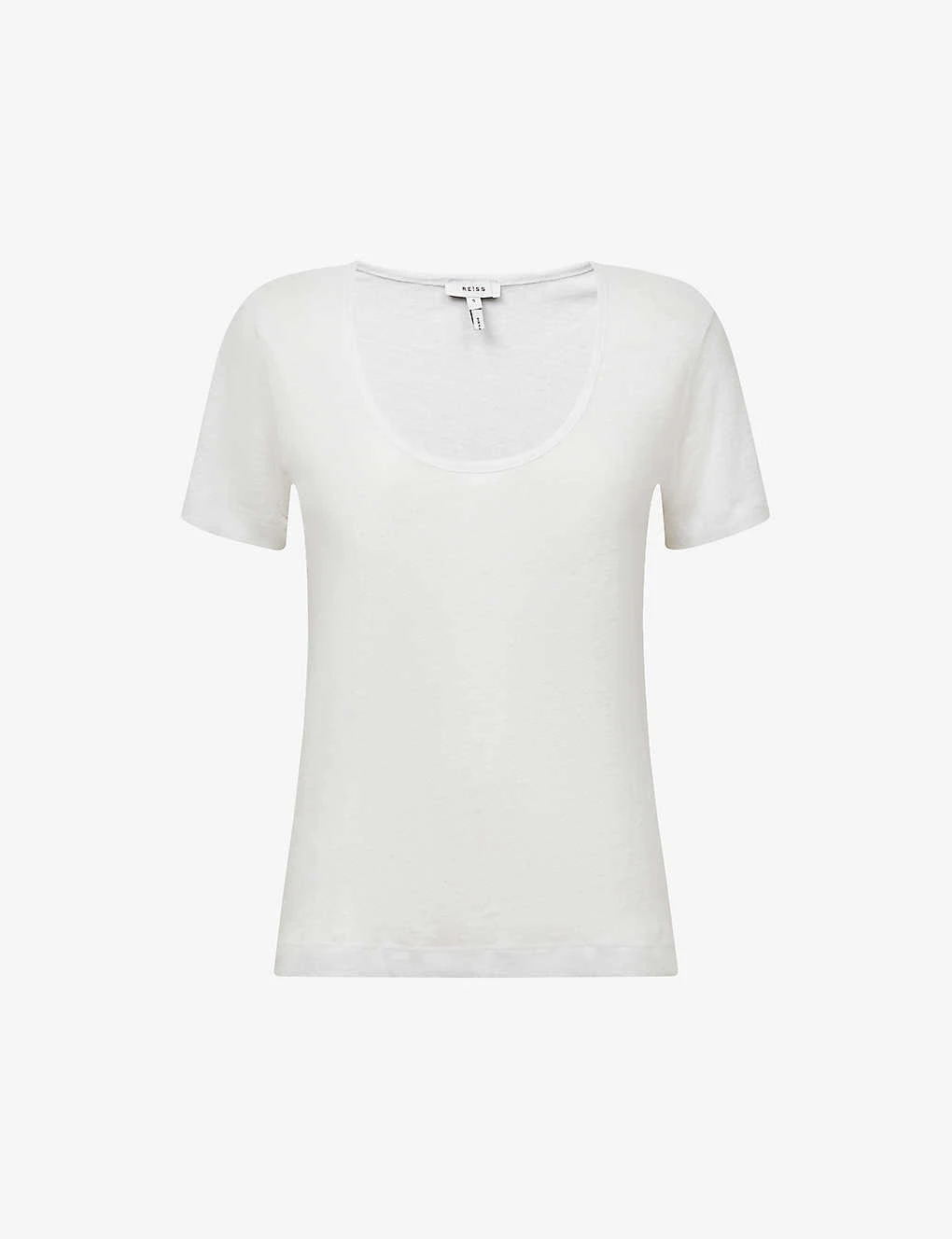 Reiss Frances Scoop-neck Linen T-shirt 1 Reiss Frances Scoop-neck Linen T-shirt