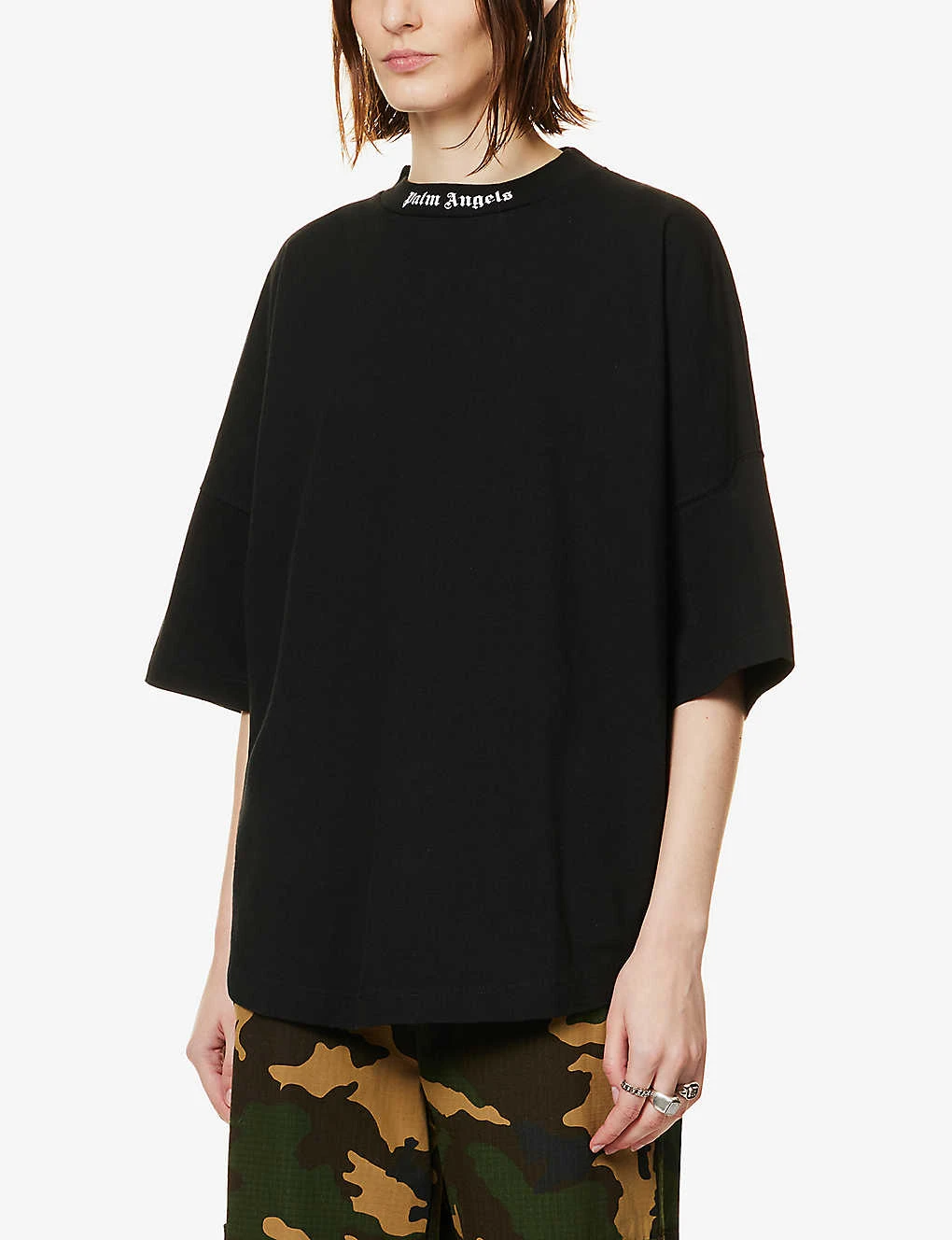 Palm Angels Oversized Logo-print Cotton-jersey T-shirt 3 Palm Angels Oversized Logo-print Cotton-jersey T-shirt - Image 3