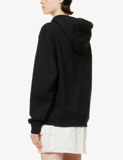 Jacquemus Le Sweatshirt Brodé Logo-embroidered Organic-cotton Hoody 8 Jacquemus Le Sweatshirt Brodé Logo-embroidered Organic-cotton Hoody -Whistles Closet Shop R04107894 BLACK ALT03