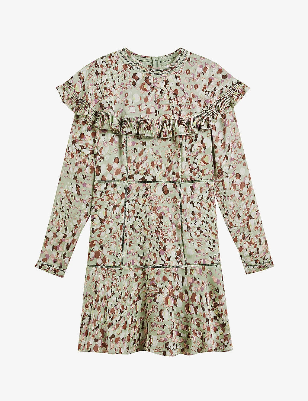Ted Baker Orrsett Camo Fit-and-flare Recycled-polyester Mini Dress 1 Ted Baker Orrsett Camo Fit-and-flare Recycled-polyester Mini Dress
