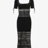 Lilla Panelled Knitted Midi Dress