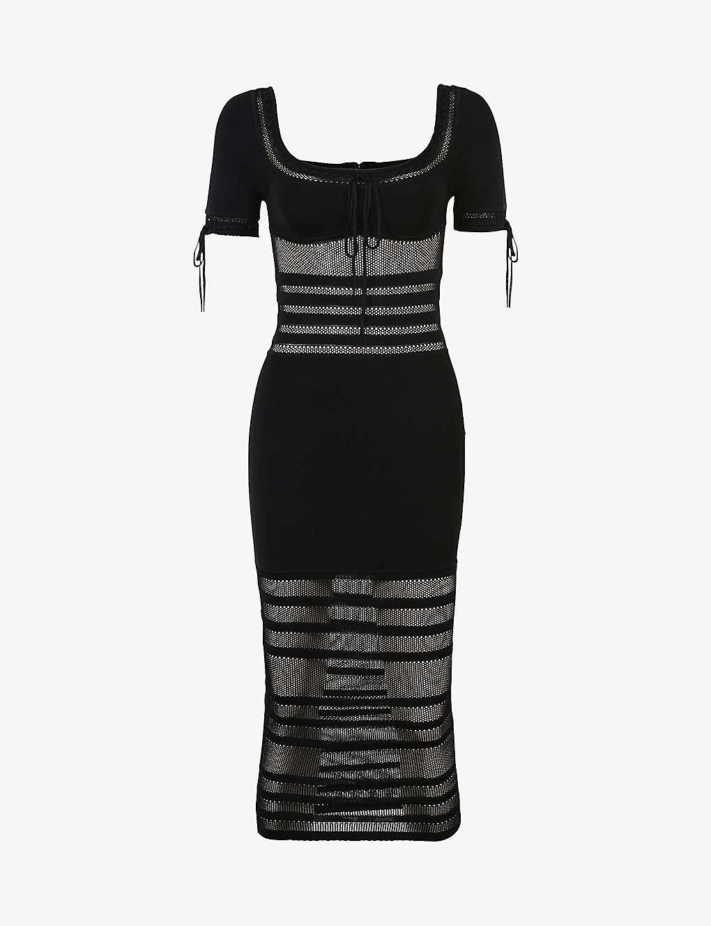 Lilla Panelled Knitted Midi Dress 1 Lilla Panelled Knitted Midi Dress
