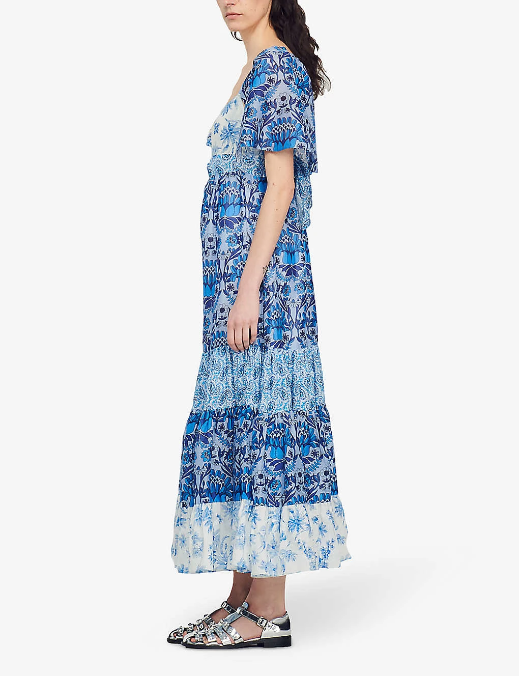 Sandro Floral-print Woven Maxi Dress 3 Sandro Floral-print Woven Maxi Dress - Image 3